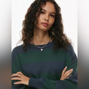 ARITZIA Sunday Best Peggy Cropped Sweater size M Scarab / Admiral